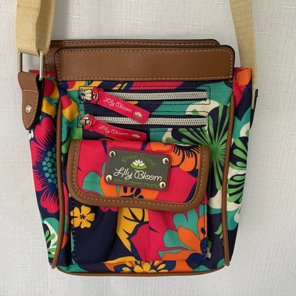 Green Living LILY BLOOM Floral Fiesta Cross Body Shoulder Bag - Picture 1 of 13